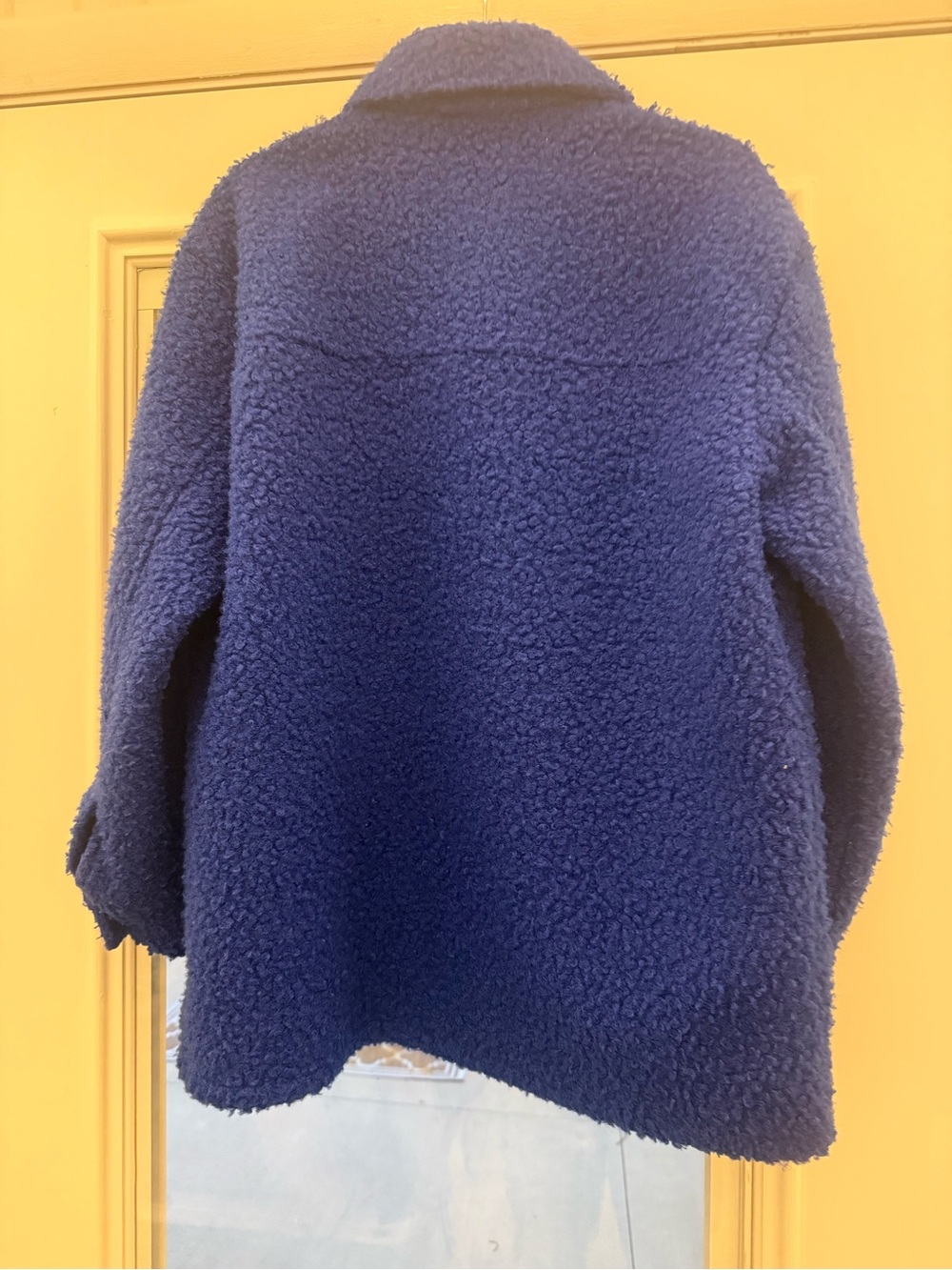 Blue Sherpa Button-Up Jacket - Picture 3 of 4